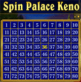 Keno card at spin palace casino